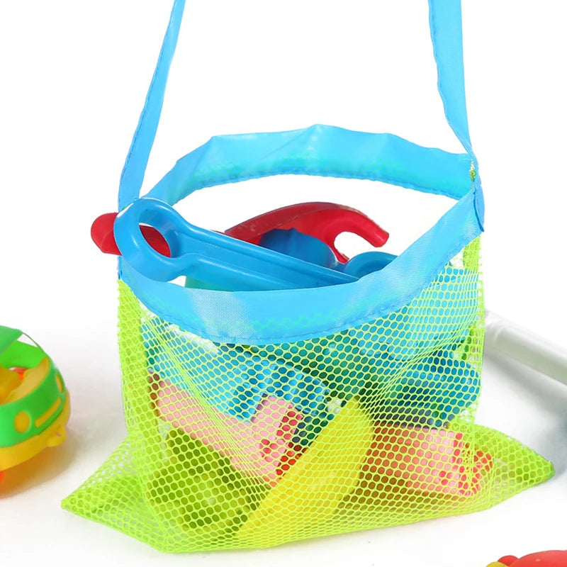 Ultralight Outdoor Mesh Beach Bag For Kids Children Beach Shells Toys Clothes Pocket Toy Storage Organiser Foldable Portable Bag
