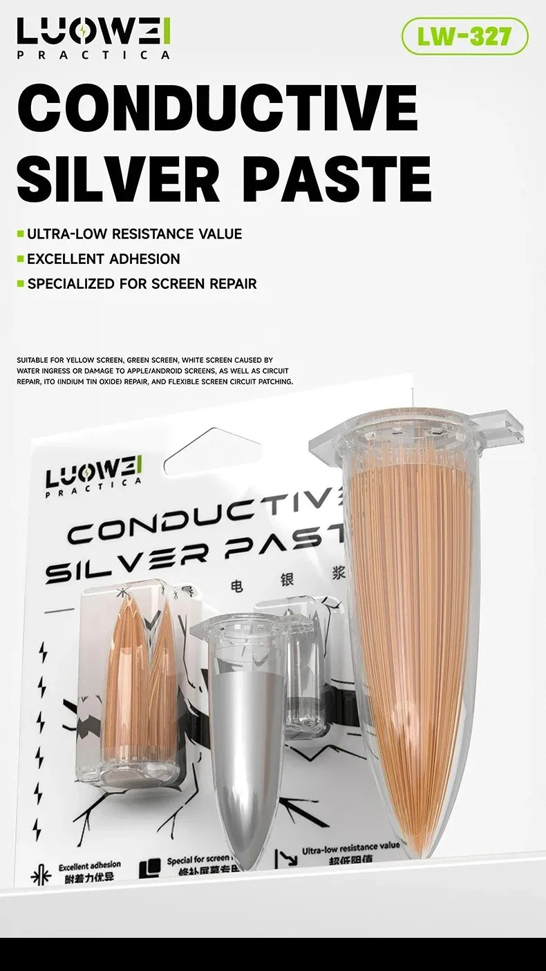 LUOWEI LW-327 Nano Conductive Silver Paste for Mobile Phone Screens IT0 Flexible Screen Circuit Repair Circuit Restoration Tool