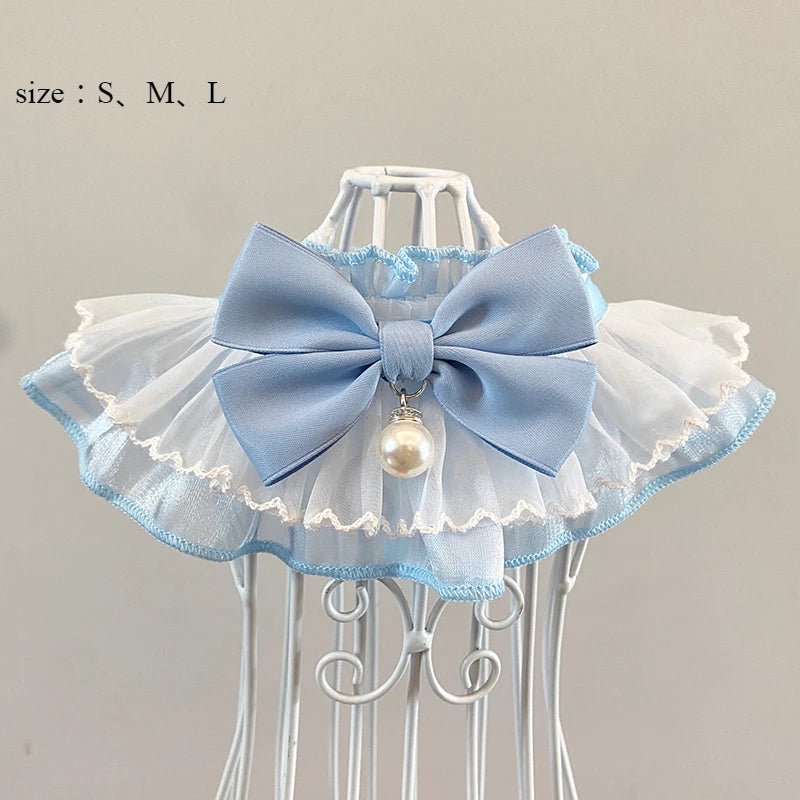 Princess Style Pet Scarf Collar - Cute Bow Tie Accessory for Cats and Dogs - photo 8