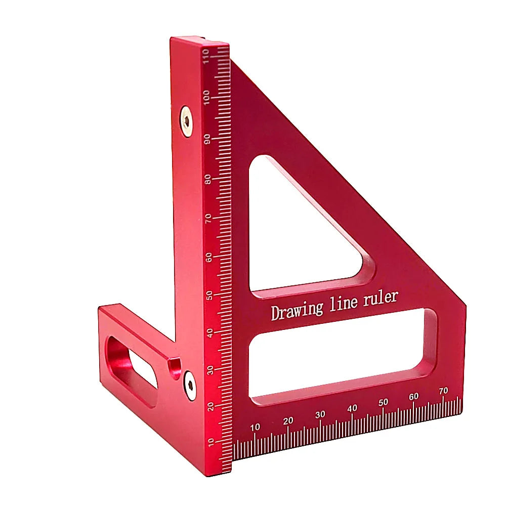 Carpenter Square -Woodworking Square Protractor Aluminum/Plastic Ruler 3D Multi Angle 45/90 Degree Layout Measuring Ruler