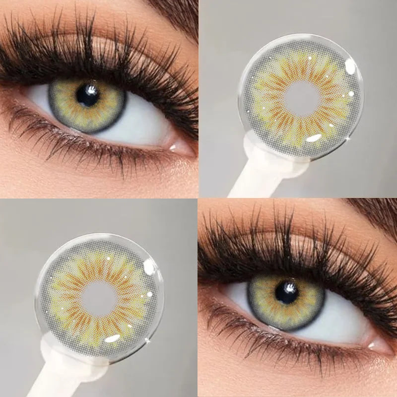 KSSEYE 1 Pair Hot Sales Green Color Contact Lenses for Eyes Siri Series Myopia Lenses 0~-8.00 Degree High Quality Blue Iris Lens