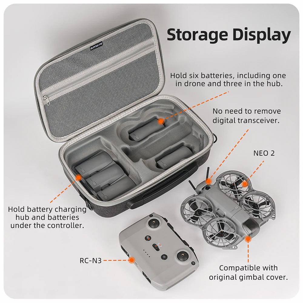DJI Neo 2 Portable Hard Shell Drone Carrying Case