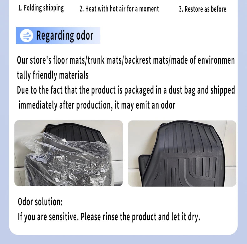 For New Tesla Model Y Launch 2026+ Juniper 2026+ TPE Floor Mats & Cargo Liner, All Weather Trunk Mats Floor Liner Backrest Mats