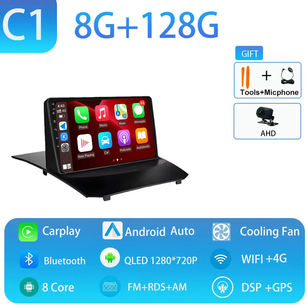 Car Stereo with Apple CarPlay & Android Auto, Compatible with Ford Fiesta Mk6