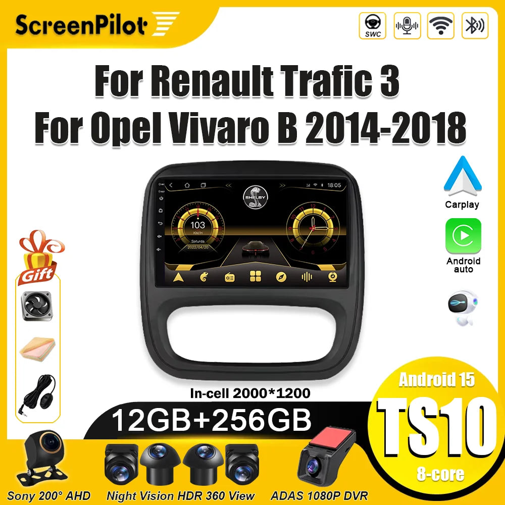 Android Car Radio for Renault Trafic 3 / Opel Vivaro B (2014-2018)