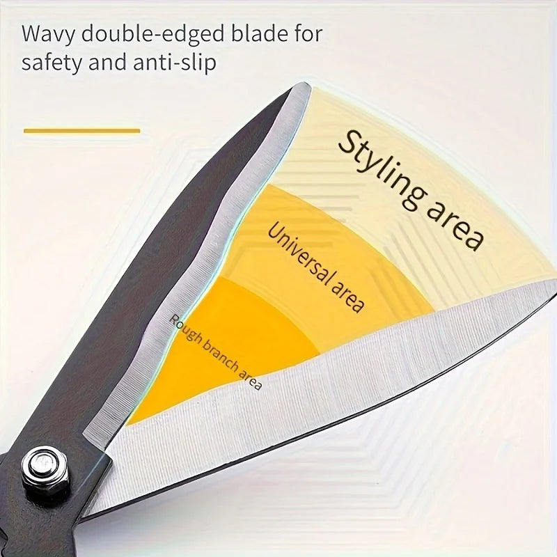 Ergonomic Long-Nose Garden Shears - Alloy Steel Blade, Contemporary Style, No Battery Needed - Perfect for Home Improvement