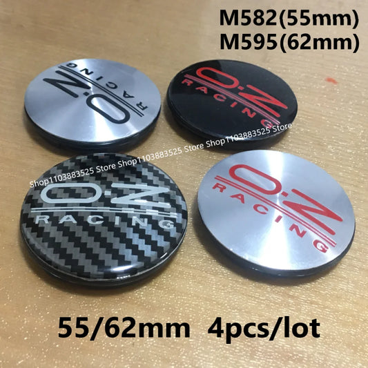 4pcs 62mm M595 or 55mm M582 Car Wheel Center Hub Caps for OZ O.Z Racing Sport with Logo Emblem Badge Hubcap Accessories