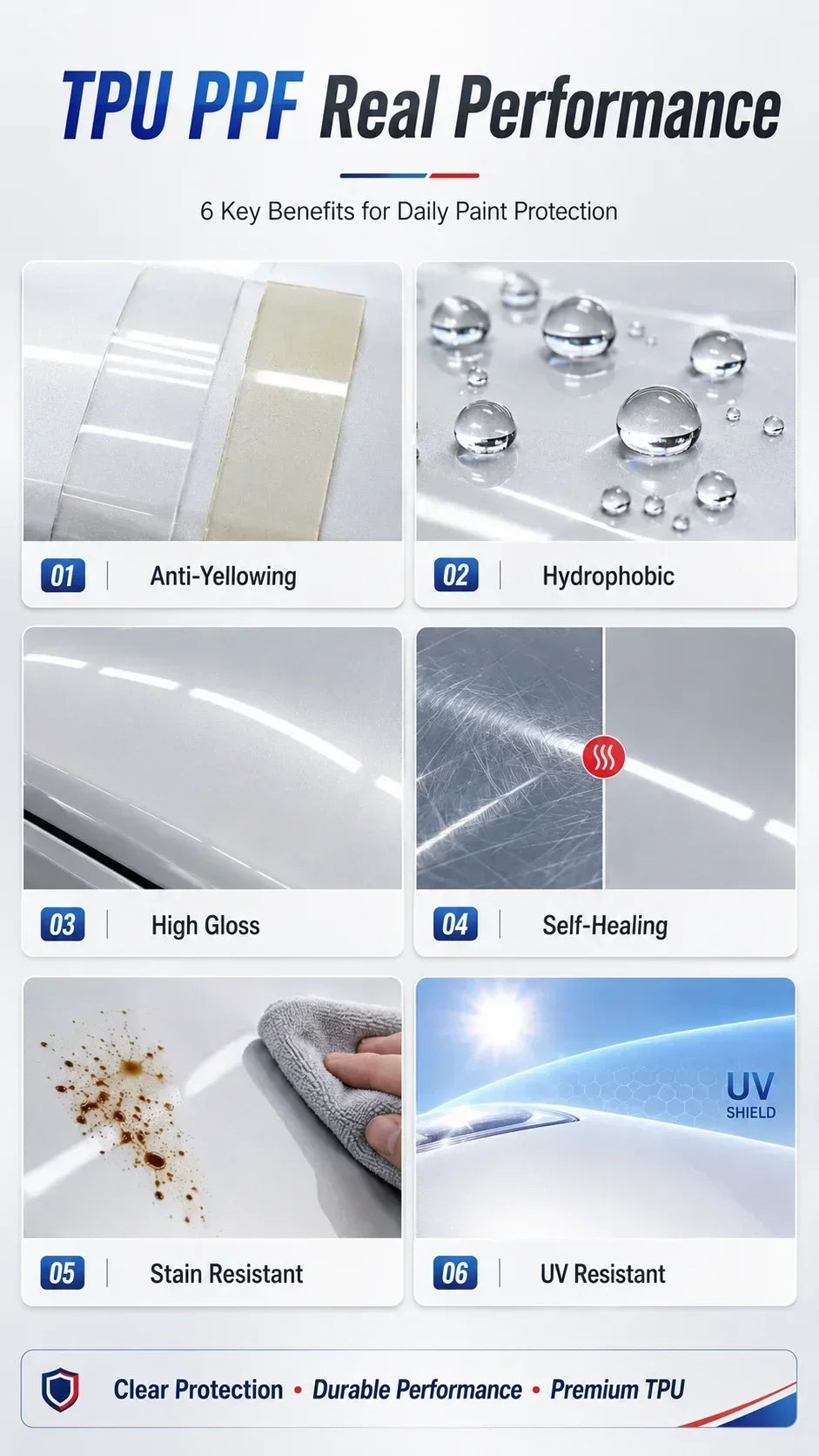 Precut Self-Healing Paint Protection Film (PPF) Kit for Ford F-150 Lightning 2023–2025