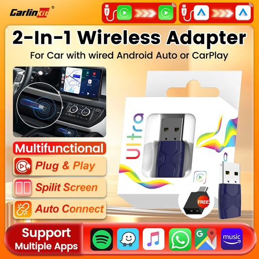 Wireless CarPlay & Android Auto Mini Adapter (Auto-Connect)