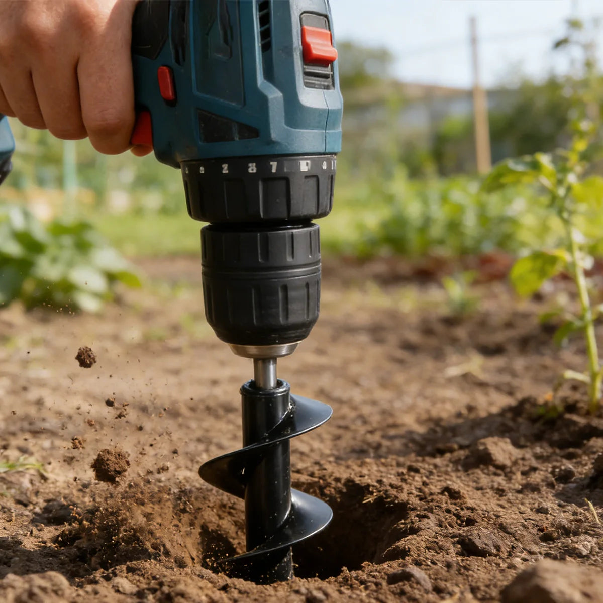 Spiral hole drill bit - Home planting spiral drill bit - Planting tool for loosening soil and digging holes, garden drill bit,