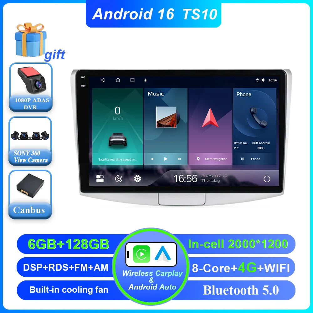 Car Stereo with Apple CarPlay & Android Auto, Compatible with VW Passat B6 B7 & CC