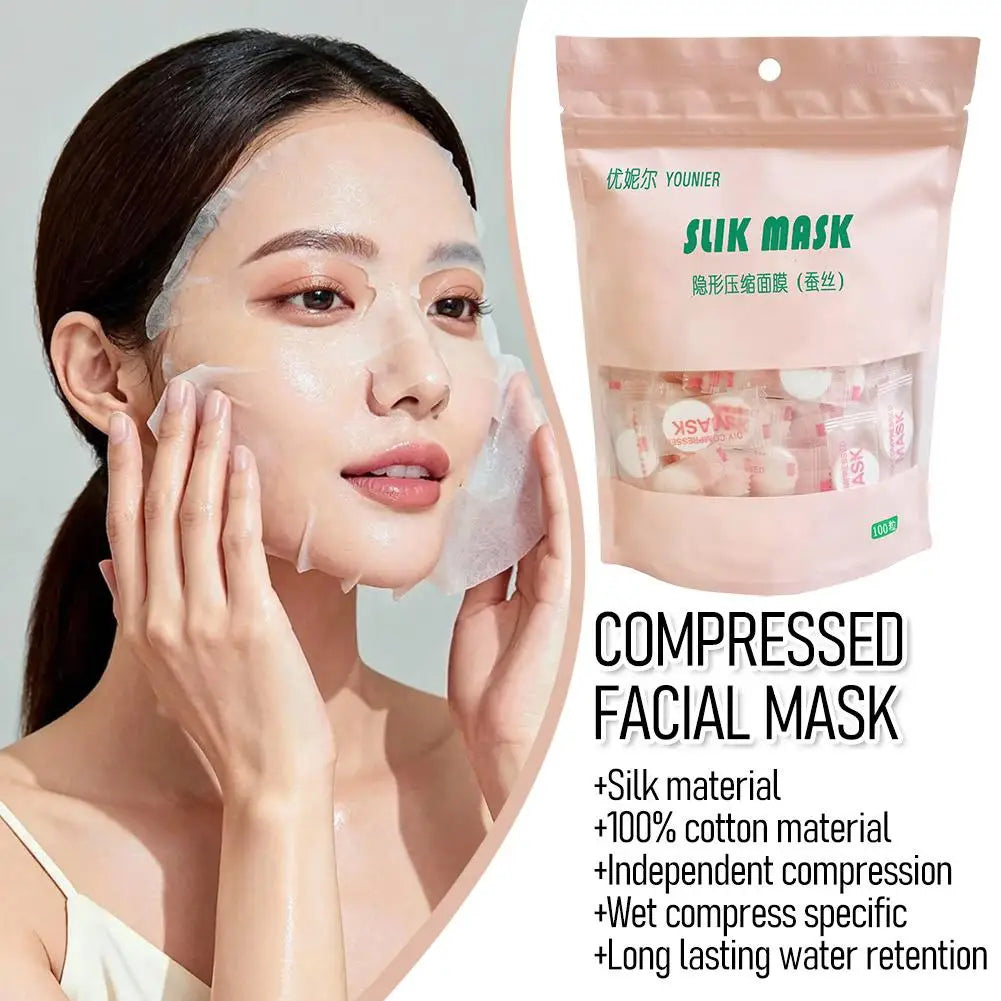 50PCS Premium Disposable Compressed Facial Mask Ultra-Soft Skin Care Sheet For Spa Beauty Salon Travel