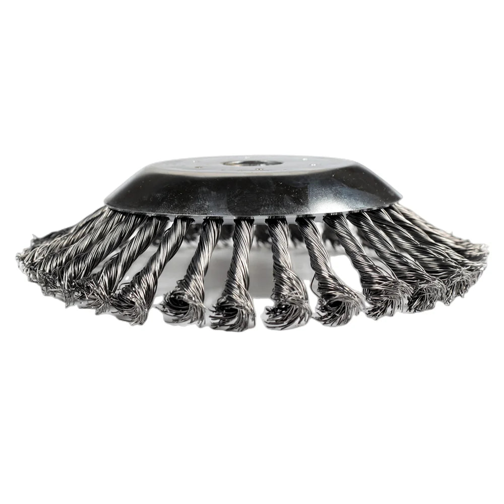 Upgraded 6/8 inch weed brush cutter head lawn mower universal lawn mower head wire wheel brush garden trimmer head