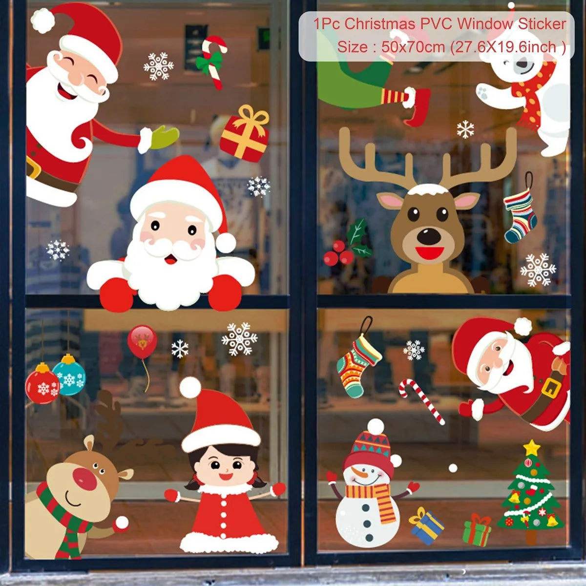 Christmas Wall Window Stickers Marry Christmas Decoration For Home 2026 Christmas Ornaments Xmas Navidad Gift New Year 2026