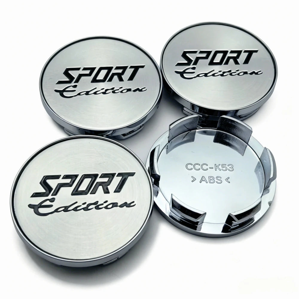 4pcs Universal Sport Edition Logo Emblem Car Wheel Center Caps Hub Cap 53MM Clip 48MM Wheels Rim Hubcaps Dust Cover Accessories
