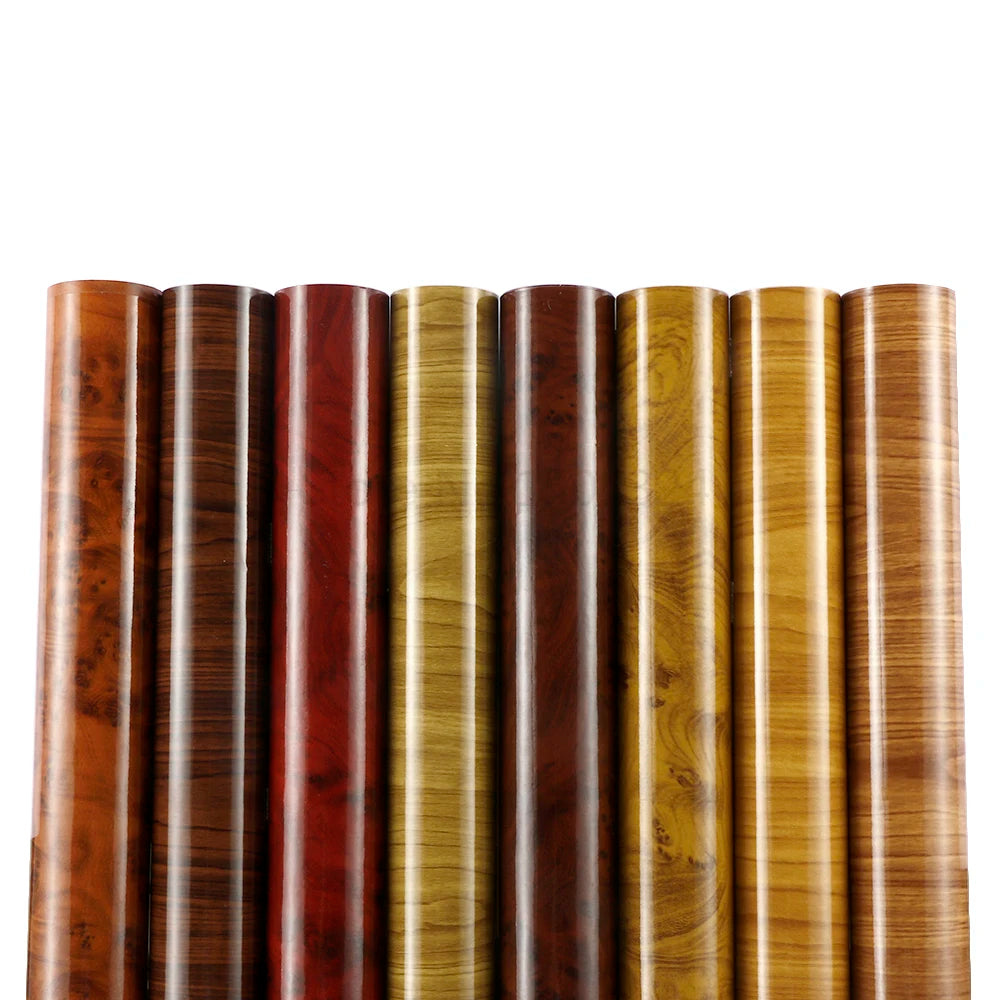 30*100cm Glossy Wood Grain Vinyl Film Decal Auto Foil Textured Waterproof Adhesive Home Furniture Car DIY Stickers Accessories