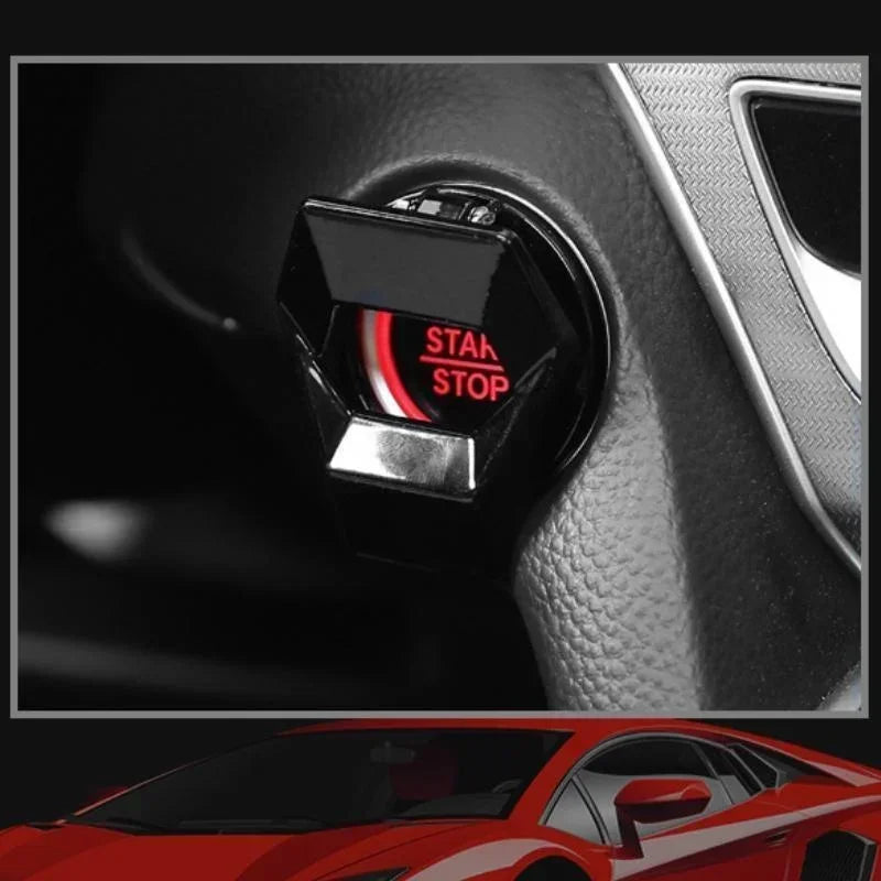 Car Engine Start Stop Switch Button Protective Cover, Anti Scratch Car Interior Design Car Product Accessories
