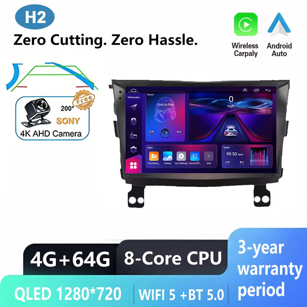 Android 16 Carplay Auto Car Radio For SsangYong Tivoli 2015 - 2022 Multimedia Player Auto Radio GPS Navigation TV Head Unit