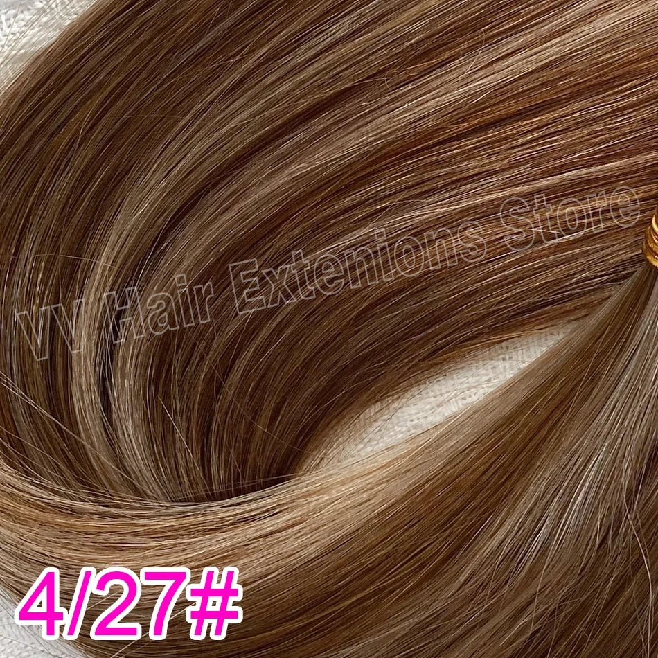 Straight Nano Rings Tip Hair Extension Ombre Natural Virgin 100% Human Hair Bulk Blonde Bundles Micro Beads Wholesale keratin