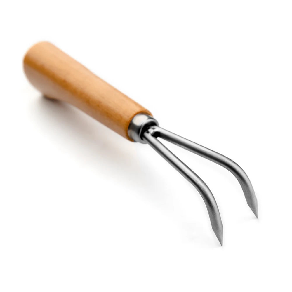 Bonsai Root Hook Tool - 23cm Alloy Steel with Wooden Handle