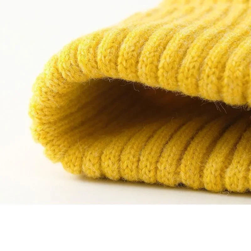 Unisex Crochet Knit Beanie - Solid Color Winter Hat for All Ages - photo 4