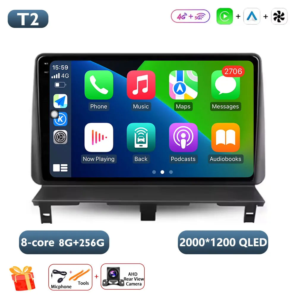 Car Stereo with Apple CarPlay & Android Auto, Compatible with Peugeot Partner 1 (2002-2008)