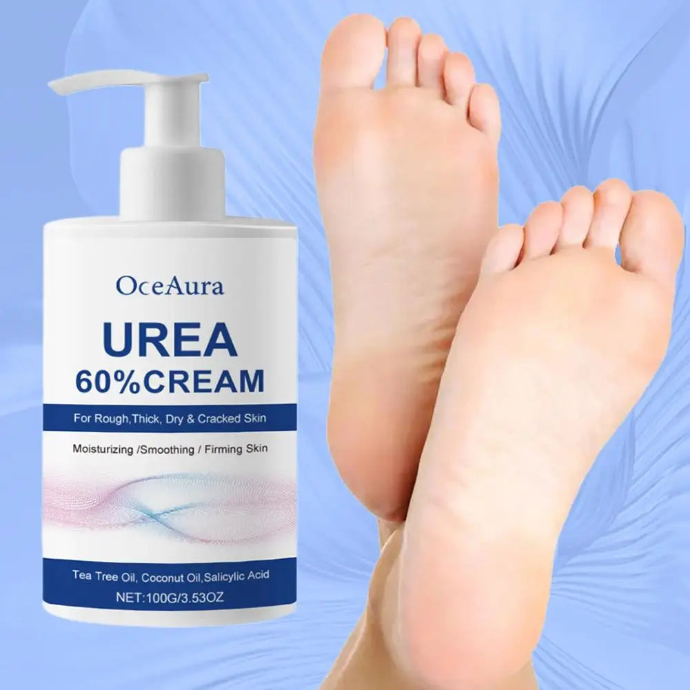 1/2pcs Urea 60% Cream Uric Acid Foot Cream for Heel Repair, Dry and Cracked Heel Treatment, Removes Dead Skin