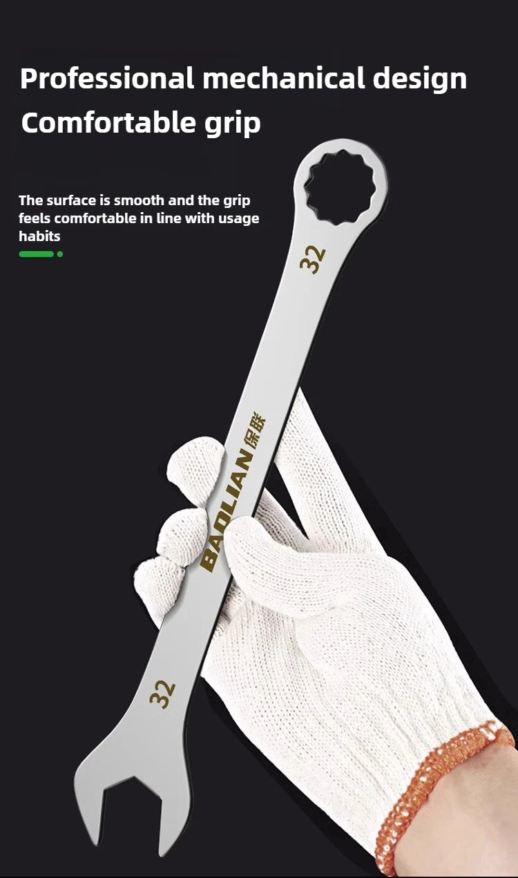 Ultra-thin Wrench Large Open-end Wrench Plum Dual-purpose Wrench Wholesale 4-27MM Cross-border Thin Section Dual-purpose