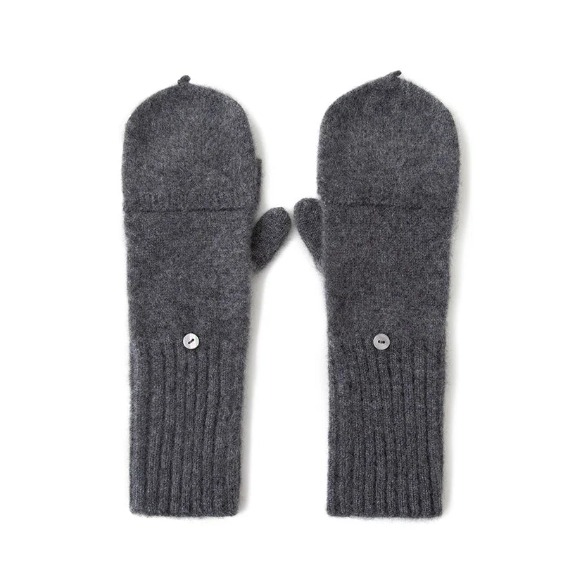 Convertible Flip-Top Mittens - Knit Fingerless Gloves for Adults - photo 9