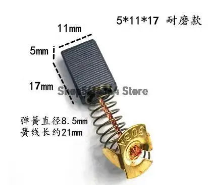 4pcs Carbon Brushes for Small Motors, Centrifuge Tools, Spring Carbon Brushes for Hand Drills, Angle Grinders, Cutting Machines