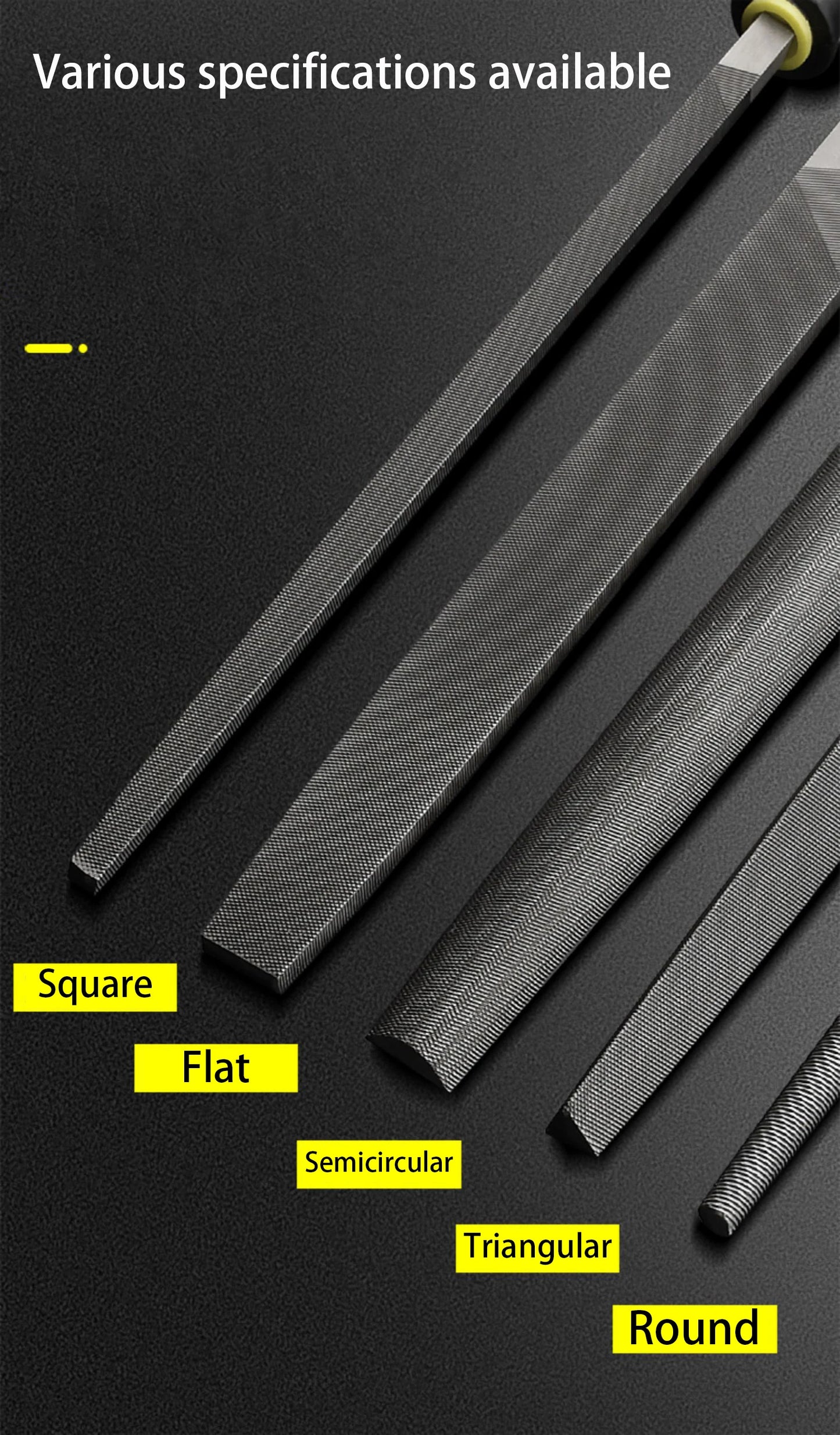 6-12" Files Sanding Tools Diamond Steel File Carpenter Rubbing Knives Hard Metal Rotary File Metal File Woodworking Hand Tools