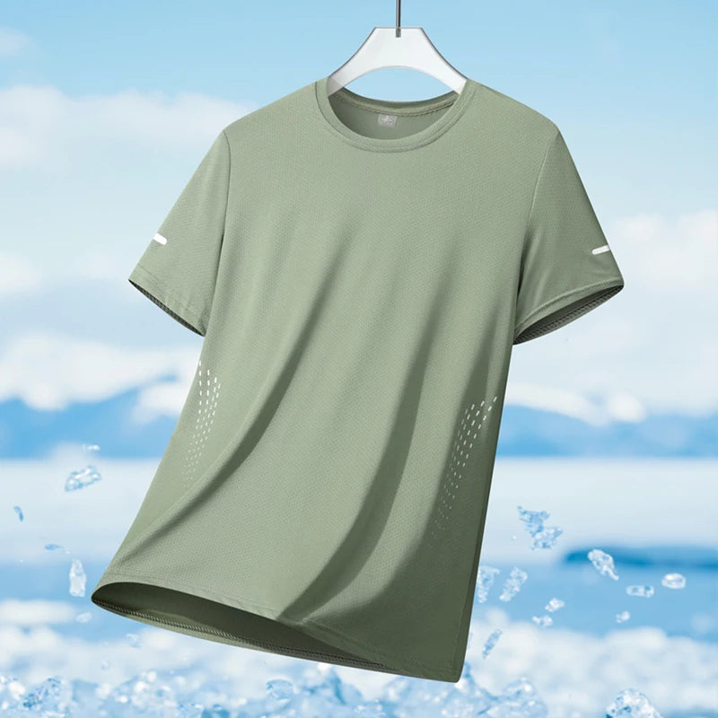 Men's Quick-Dry Reflective Running T-Shirt (S–5XL)