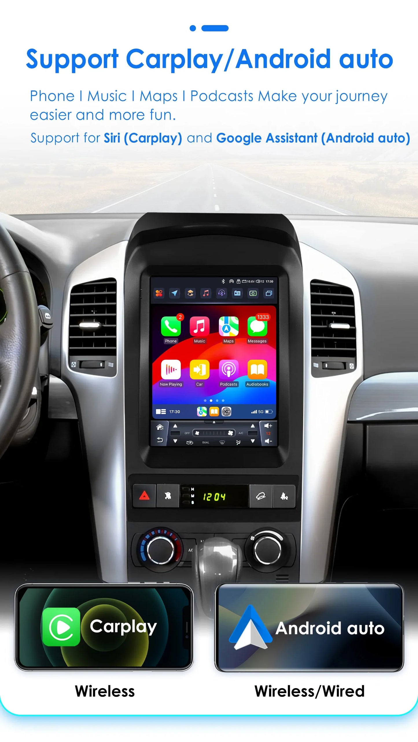 9.7"Android 14 Autoradio for Chevrolet Captiva 2006-2012 multimedia Video player GPS navi Stereo Audio 2din Carplay Touch Screen