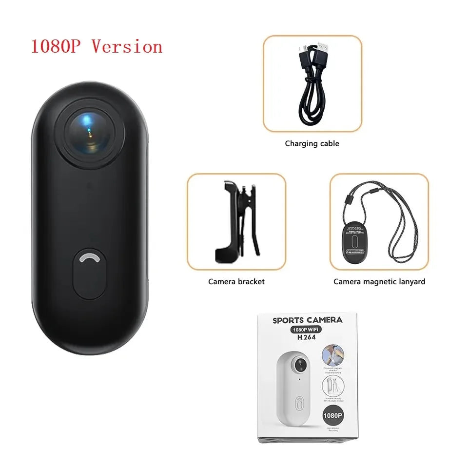 4K Thumb Action Camera — Stabilised Sports Body Cam, 800mAh