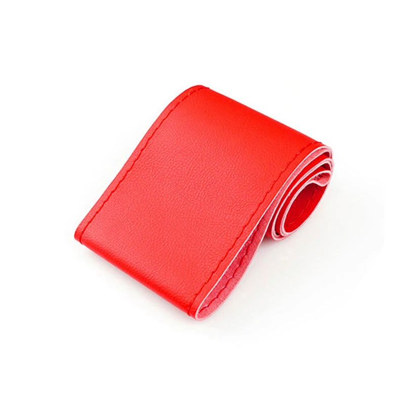 38cm DIY Microfiber Leather Steering Wheel Cover Kit