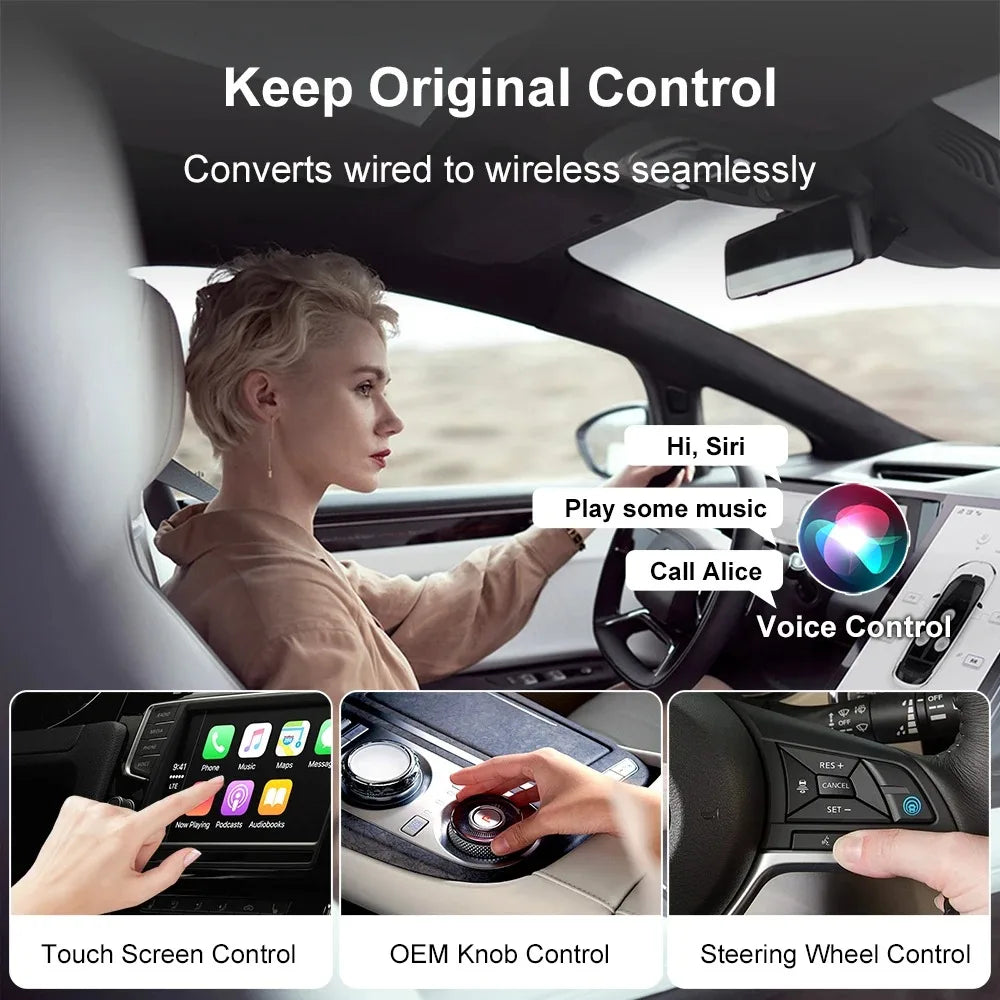 2-in-1 Wireless CarPlay & Android Auto Adapter (A2A)