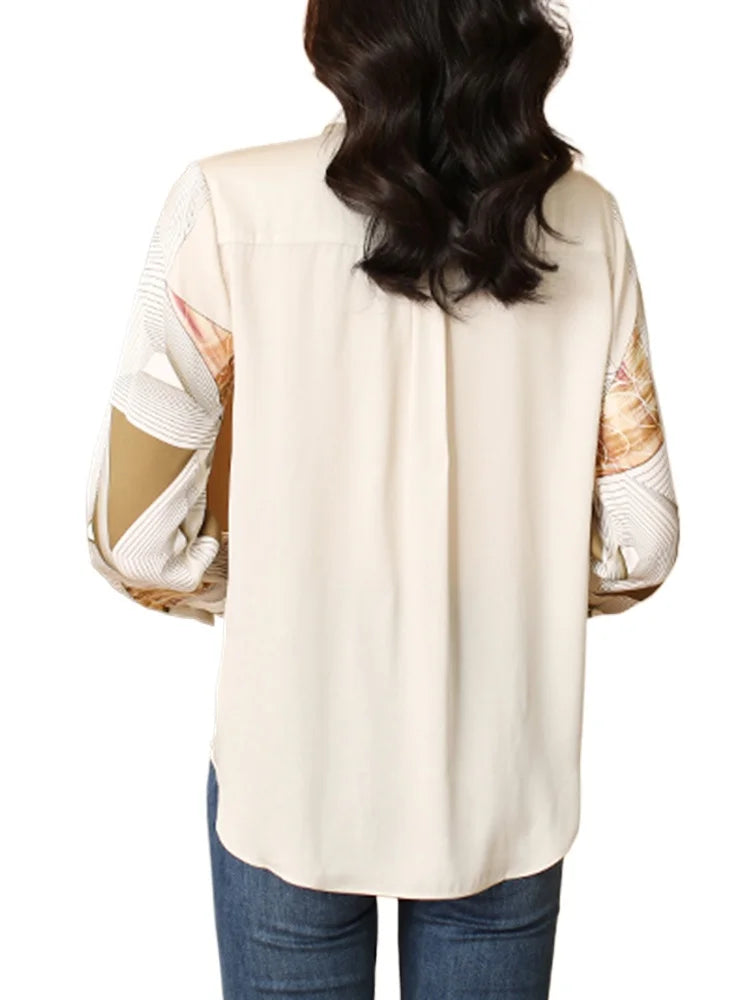 New Spring Women Blouse office ladies shirts Fashion printed tops blusa mujer