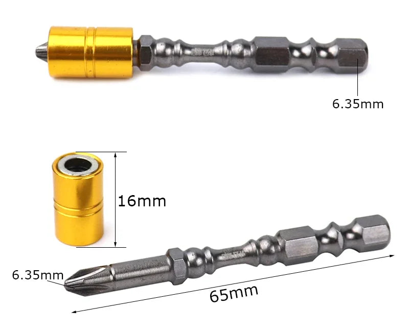TINSOL Strong Magnetic Phillips Screwdriver Bit Set 65mm Drywall Plasterboard Electronic Screwdriver Bits for Electric Drill DIY