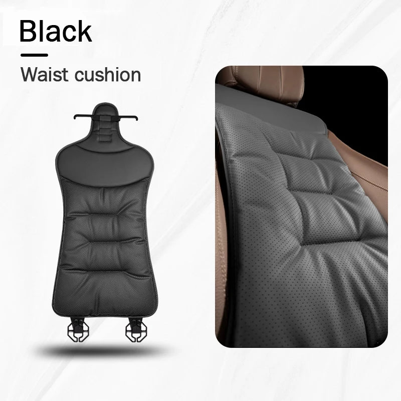 Universal Car Seat Cover – Leather Waist Cushion & Seat Protection Pad for All Seasons