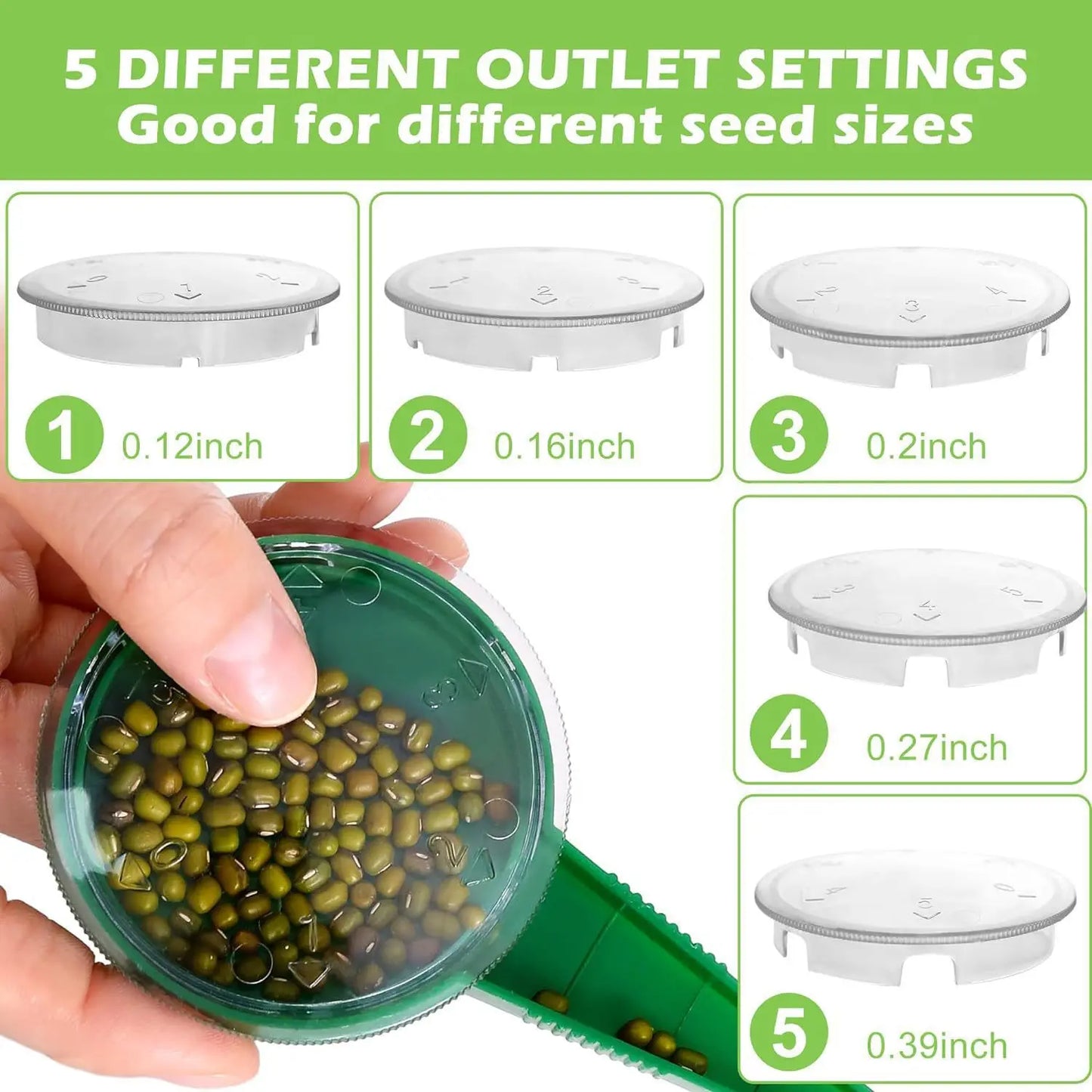 1pc Handheld Garden Hole Puncher Clear Scale Planting Tools Lightweight Digging Hole Tool Sowing Seeds Dispenser For Hole Diggin