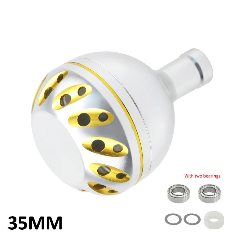 EKfan 30/35/38mm Alloy Metal Fishing Handle Knob For Spinning Baitcast Reel Dawa Shmano 4MM Shaft Fishing Rocker DIY Tool Parts