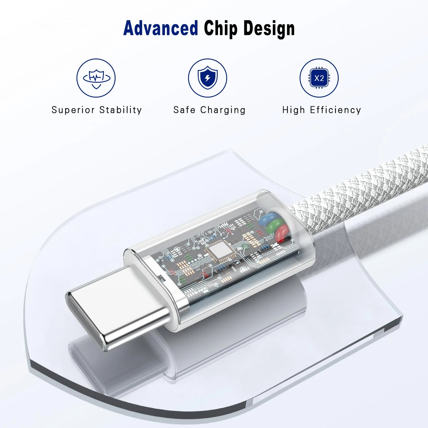 Type C to Type C Fast Charging PD 60W 1m 2m Mobile Phone Date Cable For Iphone15 16 17 Samsung Huawei USB C to C  Charger Cable