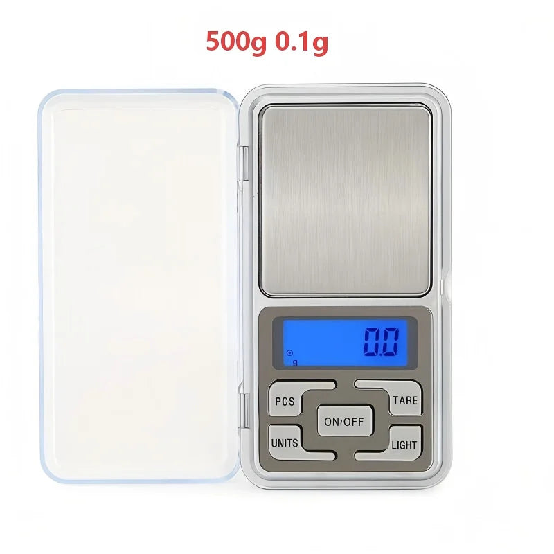 High Precision Mini Pocket Scale 500g/0.1g, Portable Digital Jewelry Scale, Accurate Small LCD Weighing Device for Easy Carry