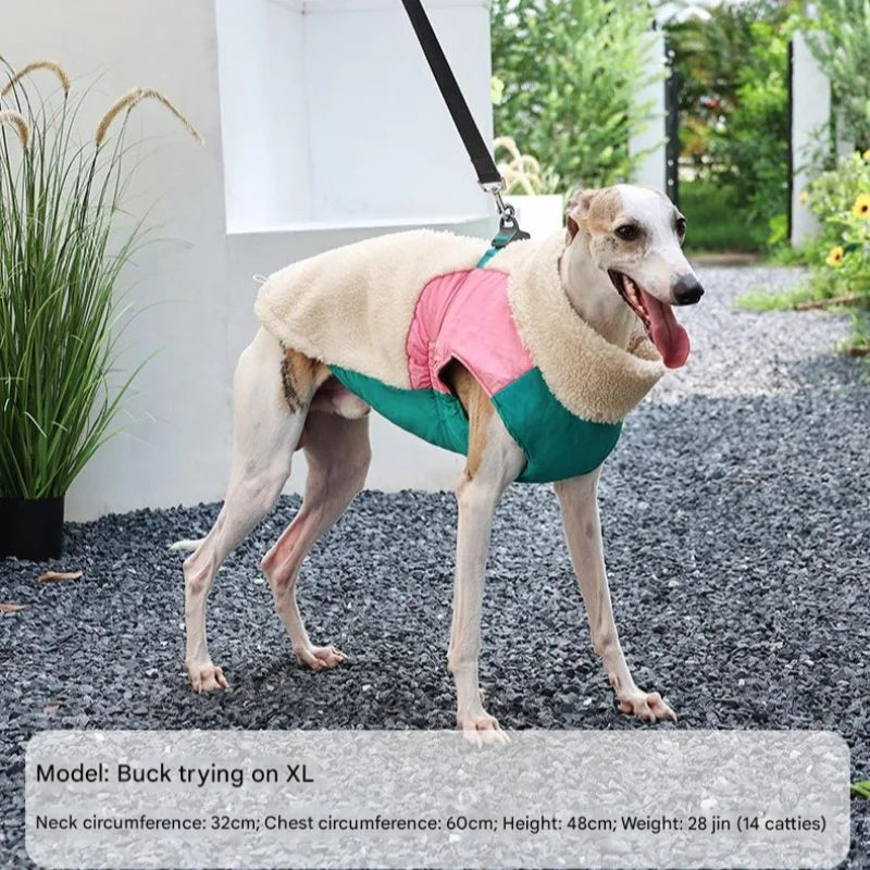 Sherpa Fleece Dog Vest with Leash Clip - Windproof Winter Coat - photo 6