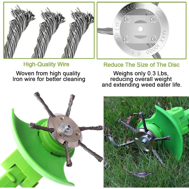Steel Wire Weeding Wheel Dust Removal and Weeding Board Swing Metal Blade Universal Weed Brush Cutting Machine Head Knife Tool