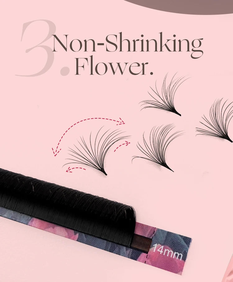 Abonnie Cashmere Easy Fan Lashes Eyelash Extensions Mega Volume Fans All Size Eyelashes Supplies for Eye Beauty