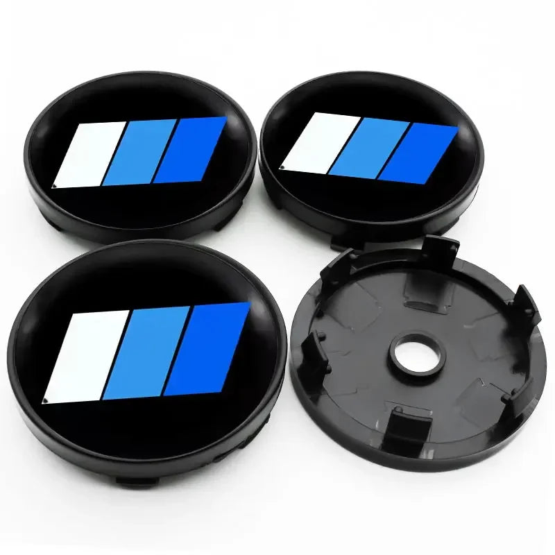 4PCS 56+60MM Universal 3 colors Emblem Wheel Center Hub Caps Sticker Rim Cover Auto Accessories