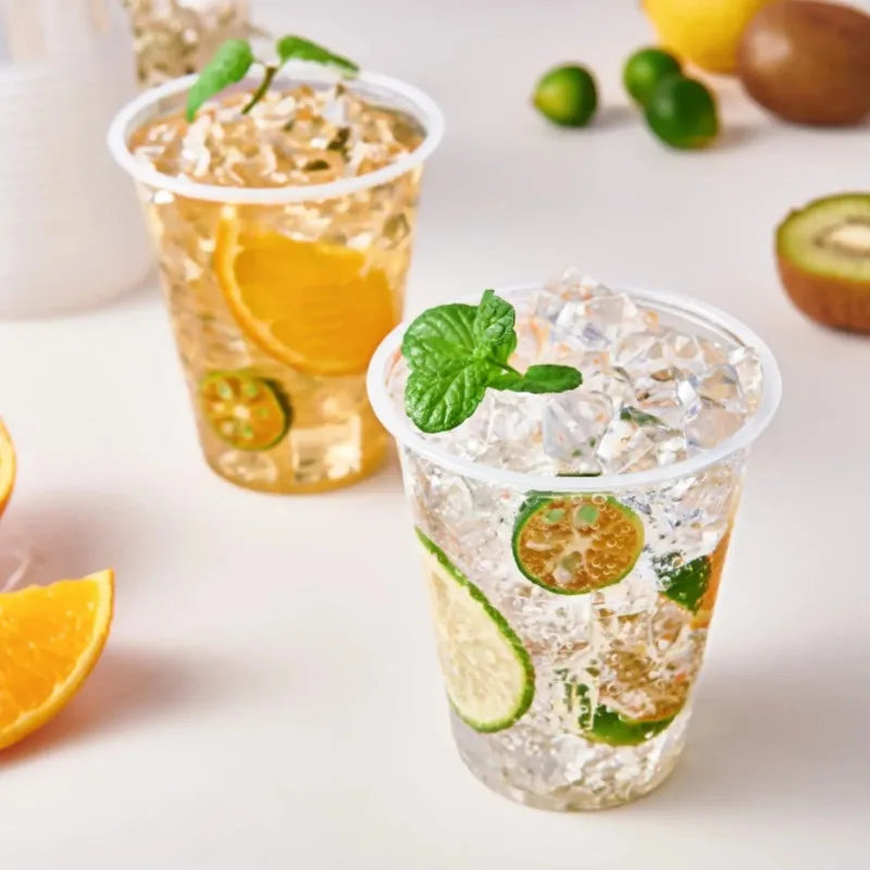 50/100PCS Disposable Clear Plastic Cup Outdoor Picnic Plastic Cup Drinking Cup for Parties Birthdays Weddings Camping Utensils