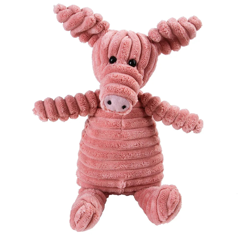 Squeaky Plush Chew Toy for Dogs, Animal Shapes