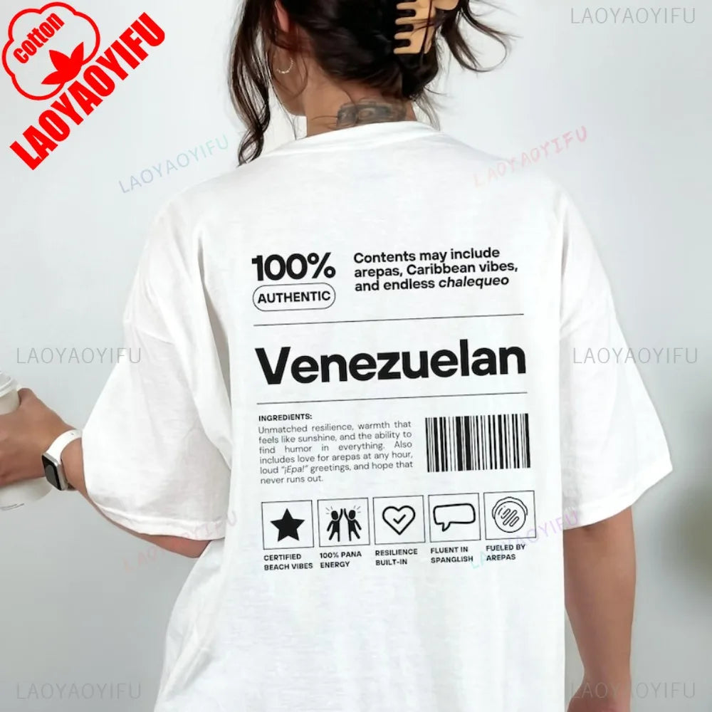 Funny Made in Venezuela Shirt Hispanic Heritage Month T-Shirt Venezolana Latina Unisex Tshirt Venezolano Pride Women Men Tops